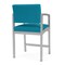 Lesro Lenox Steel Hip Chair Metal Frame, Silver, OH Waterfall Upholstery LS1161 - alternate 2